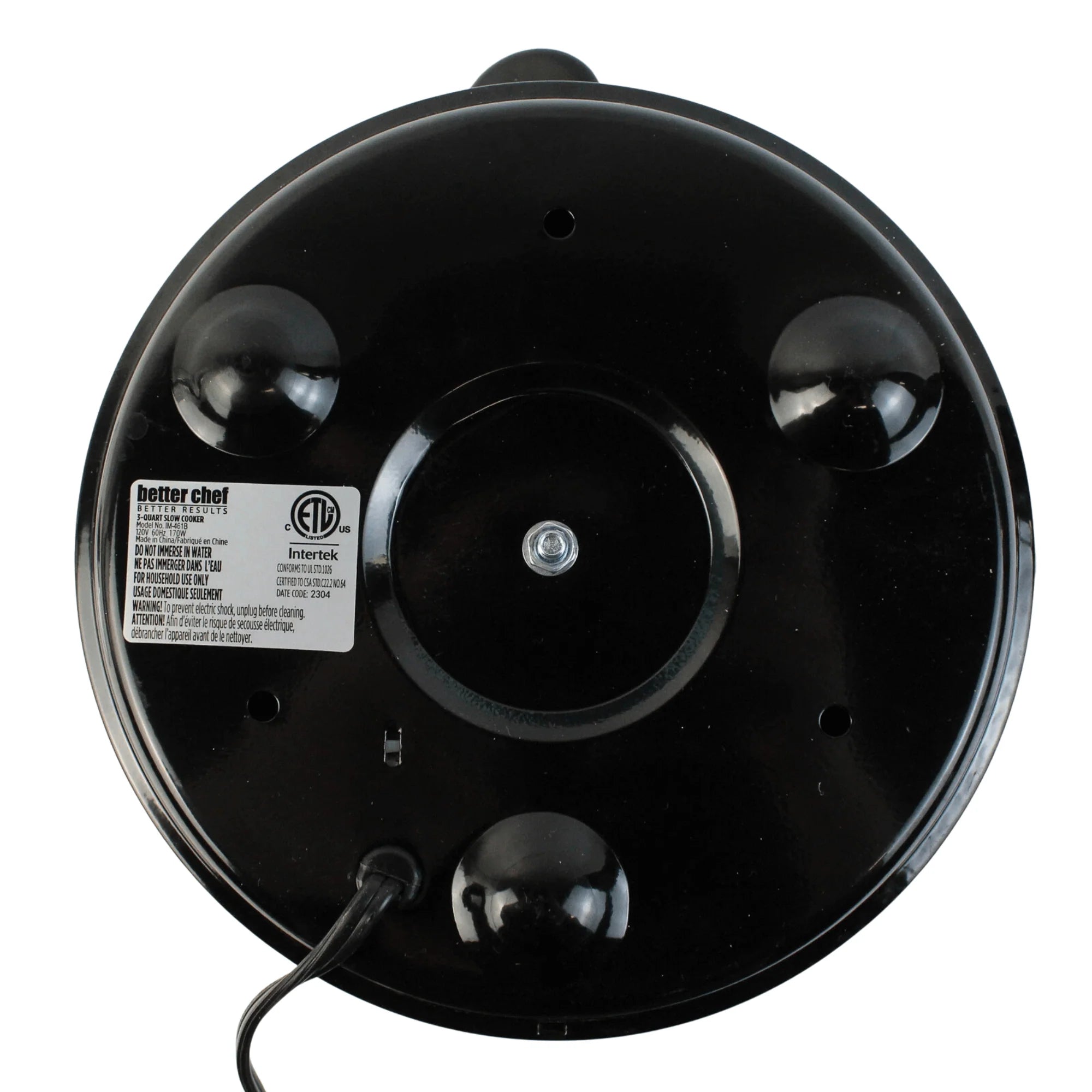 Better Chef 3-Quart round Slow Cooker with Removable Stoneware Crock