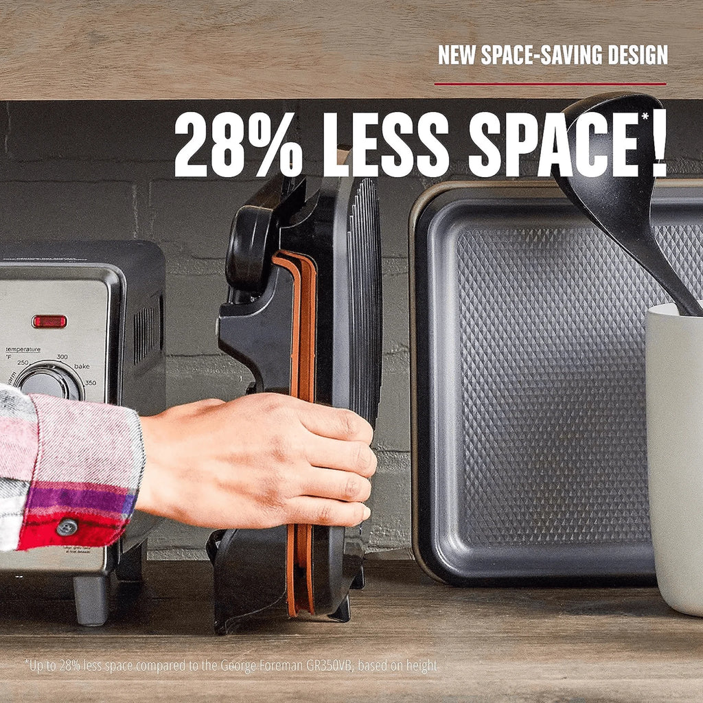 George Foreman 5-Serving Classic Plate Electric Indoor Grill and Panini Press - REFURBISHED