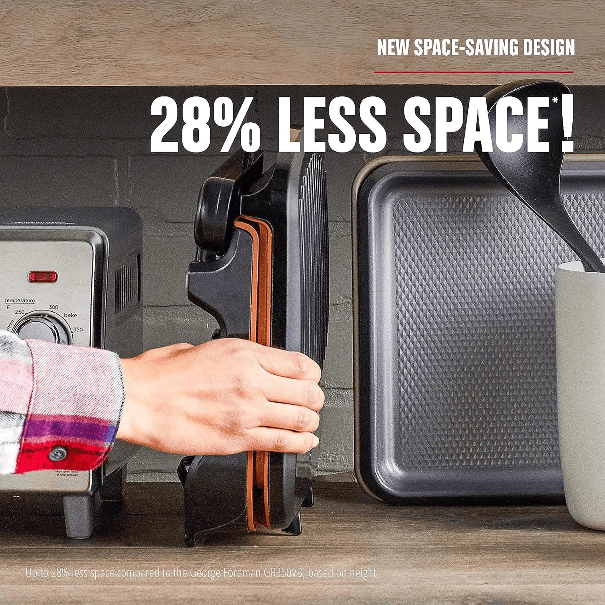 George Foreman 5-Serving Classic Plate Electric Indoor Grill and Panini Press - REFURBISHED