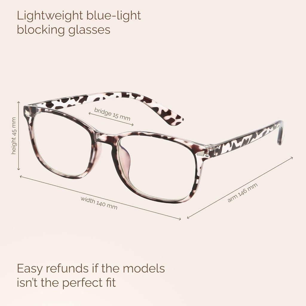 6 Pack Blue Light Blocking Glasses for Women Men – Stylish Computer & Gaming Glasses, Fashion Square Frame Eyewear