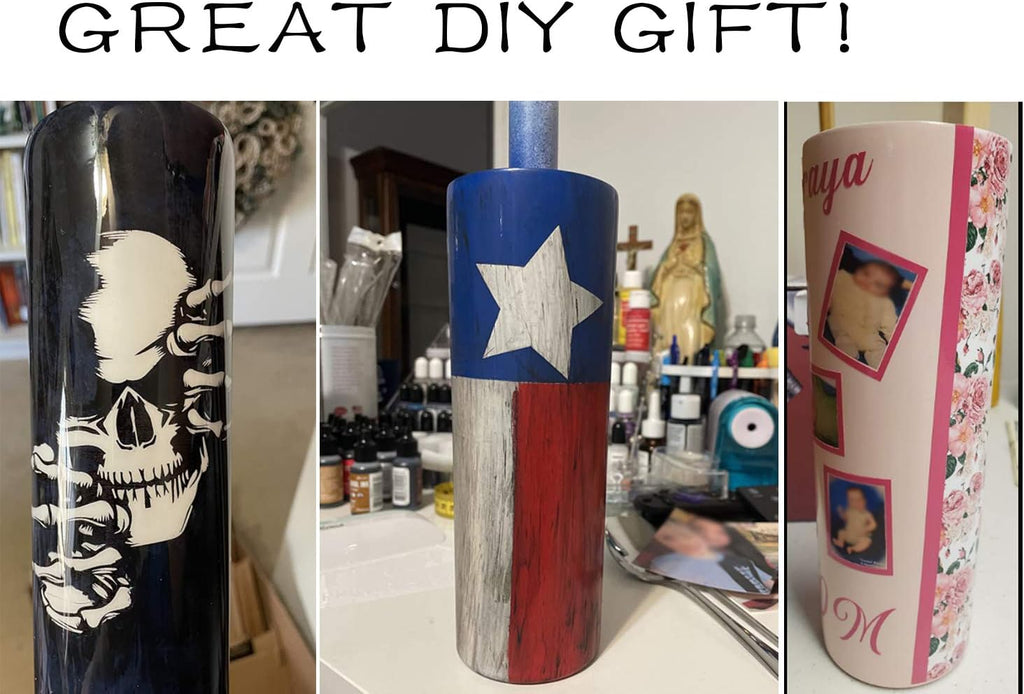 20 Oz Skinny Stainless Steel Tumbler Set with Lids, Insulated Slim Water Tumbler for DIY, Silver