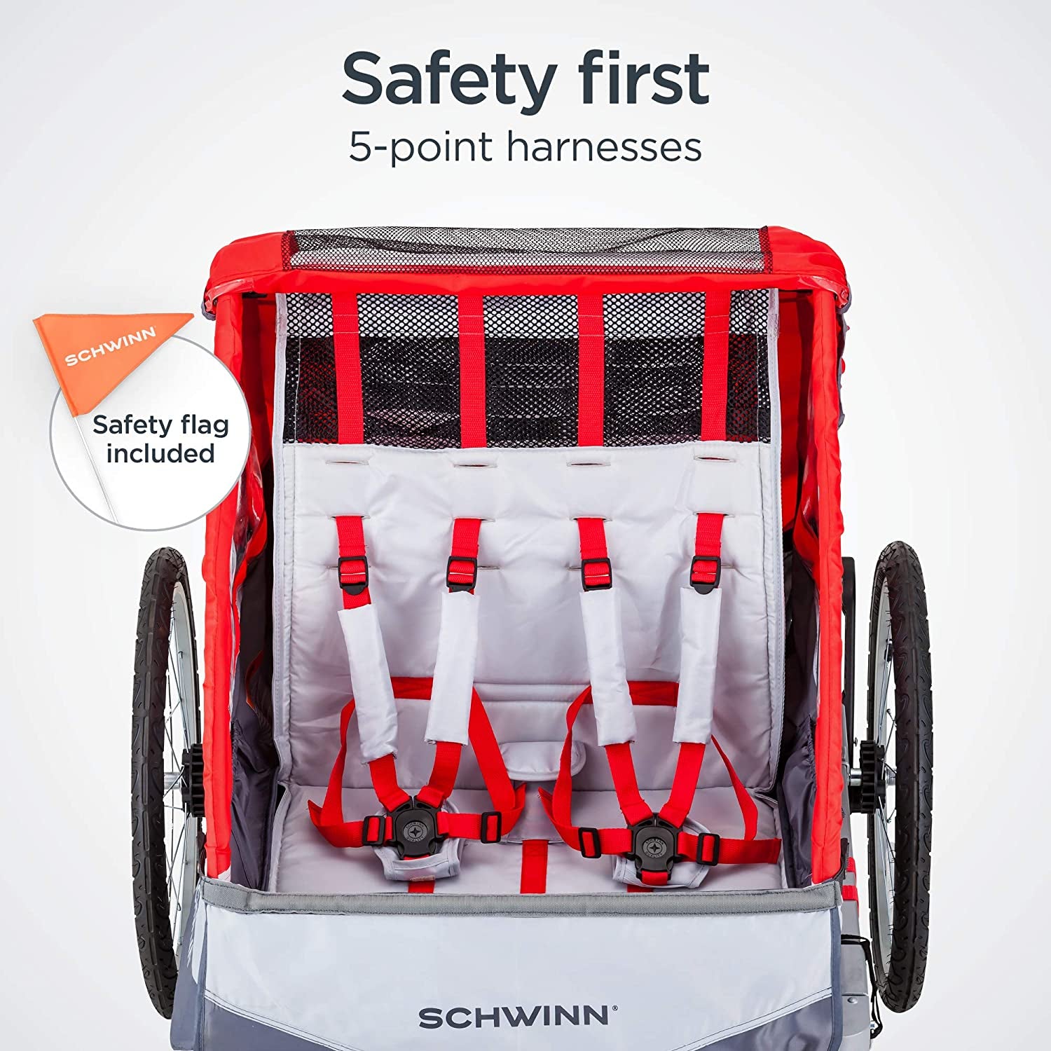 Trailblazer Plus, Trailblazer, Joyrider or Echo Kids Bike Trailer, Single or Double Seat, Universal Coupler, Folding Frame, Quick-Release Wheels, Canopy,  Bike Trailer for Kids