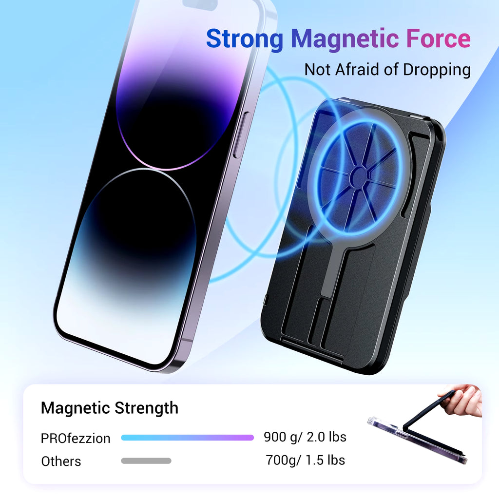 Magnetic Wallet &Card Holder with RFID Blocking Function for Iphone 17 16 15 14 Pro/ Pro Max/13 Pro Max/13 12 Pro Magsafe Wallet