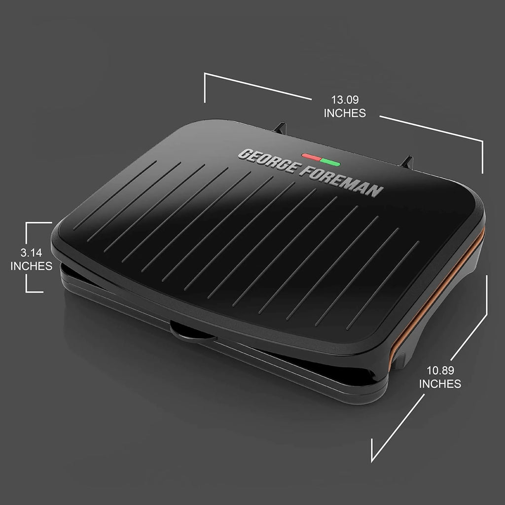 George Foreman 5-Serving Classic Plate Electric Indoor Grill and Panini Press - REFURBISHED