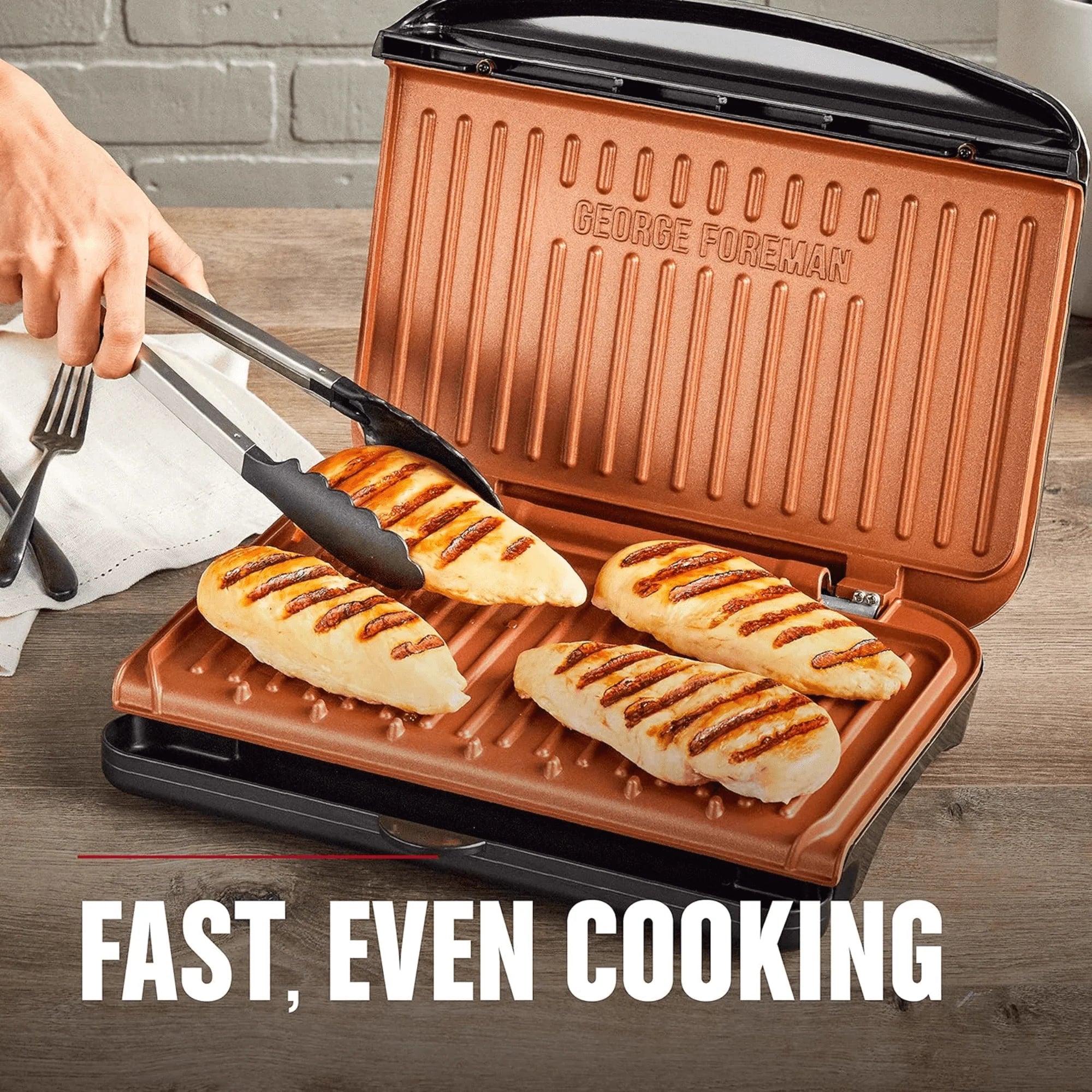 George Foreman 5-Serving Classic Plate Electric Indoor Grill and Panini Press - REFURBISHED