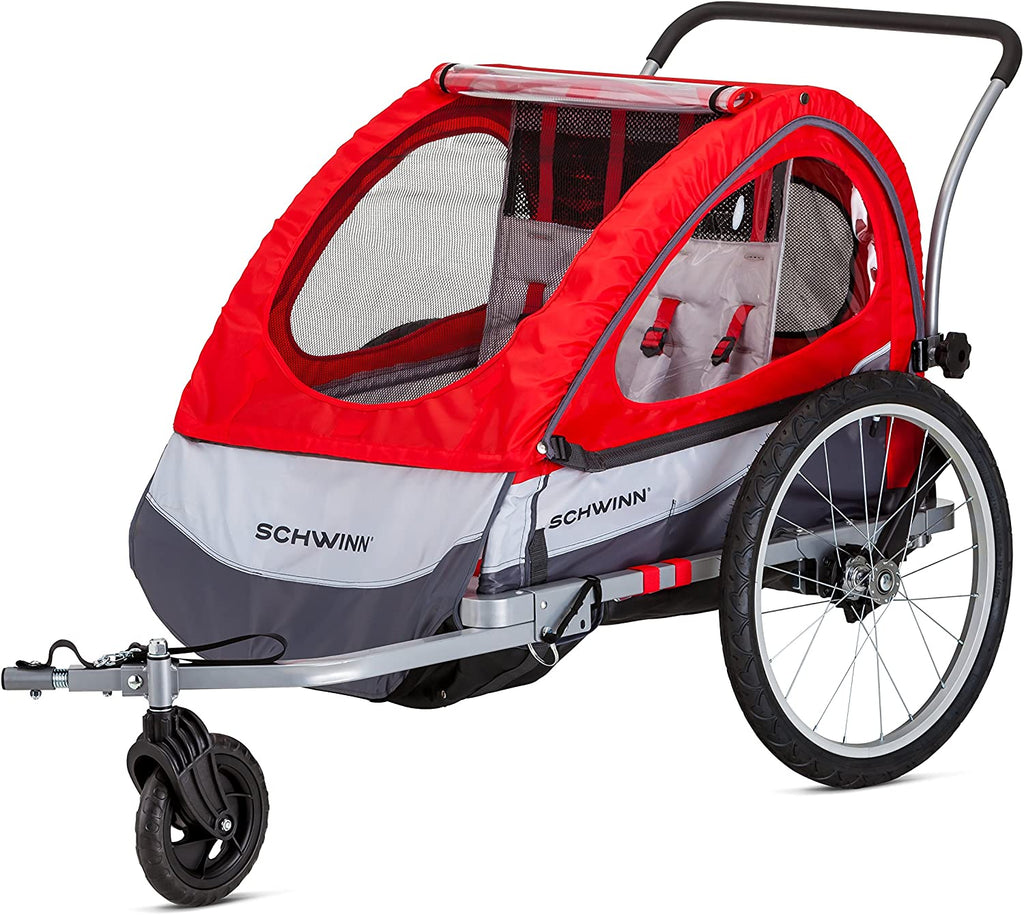 Trailblazer Plus, Trailblazer, Joyrider or Echo Kids Bike Trailer, Single or Double Seat, Universal Coupler, Folding Frame, Quick-Release Wheels, Canopy,  Bike Trailer for Kids