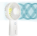 Handheld Fan [20H Max Cooling Time] 4000Mah USB Rechargeable, Battery Operated Portable Fan with 3 Speeds for Travel/Makeup/Office-White